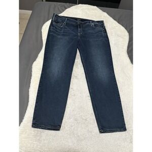 Silver Jeans Co Elyse Straight Womens Blue Denim Jeans Plus 22 L31 Pants Stretch